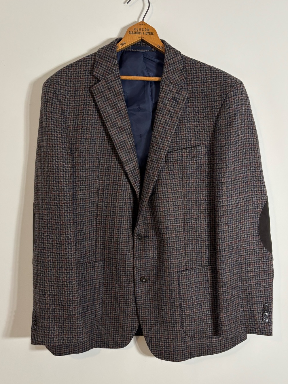 Jos A Bank Brr Comfort Slim Fit Blazer 46L Houndstooth Wool
